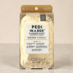 Pedi in a Box Golden Vanilla pedicure kit on a beige background