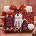 Autumn Splendor Gift Box | Fall Gift with Blanket & Floral Pumpkin Mug