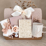 Cottage Comforts Gift Box | Lavender Mug, Cozy Blanket & Tea
