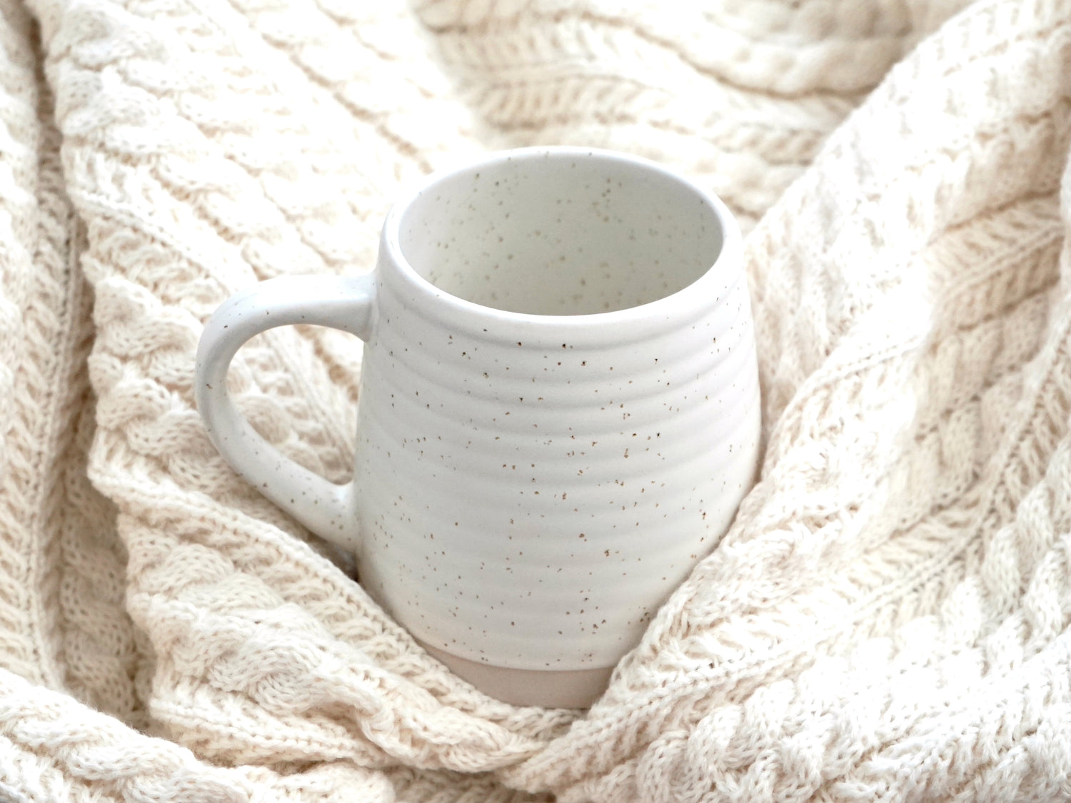 Farmhouse rustic speckled ceramic mug 14oz dishwasher and microwave safe