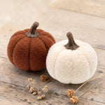 Wool Pumpkin Fall Décor | Orange, Cream or Butter Yellow