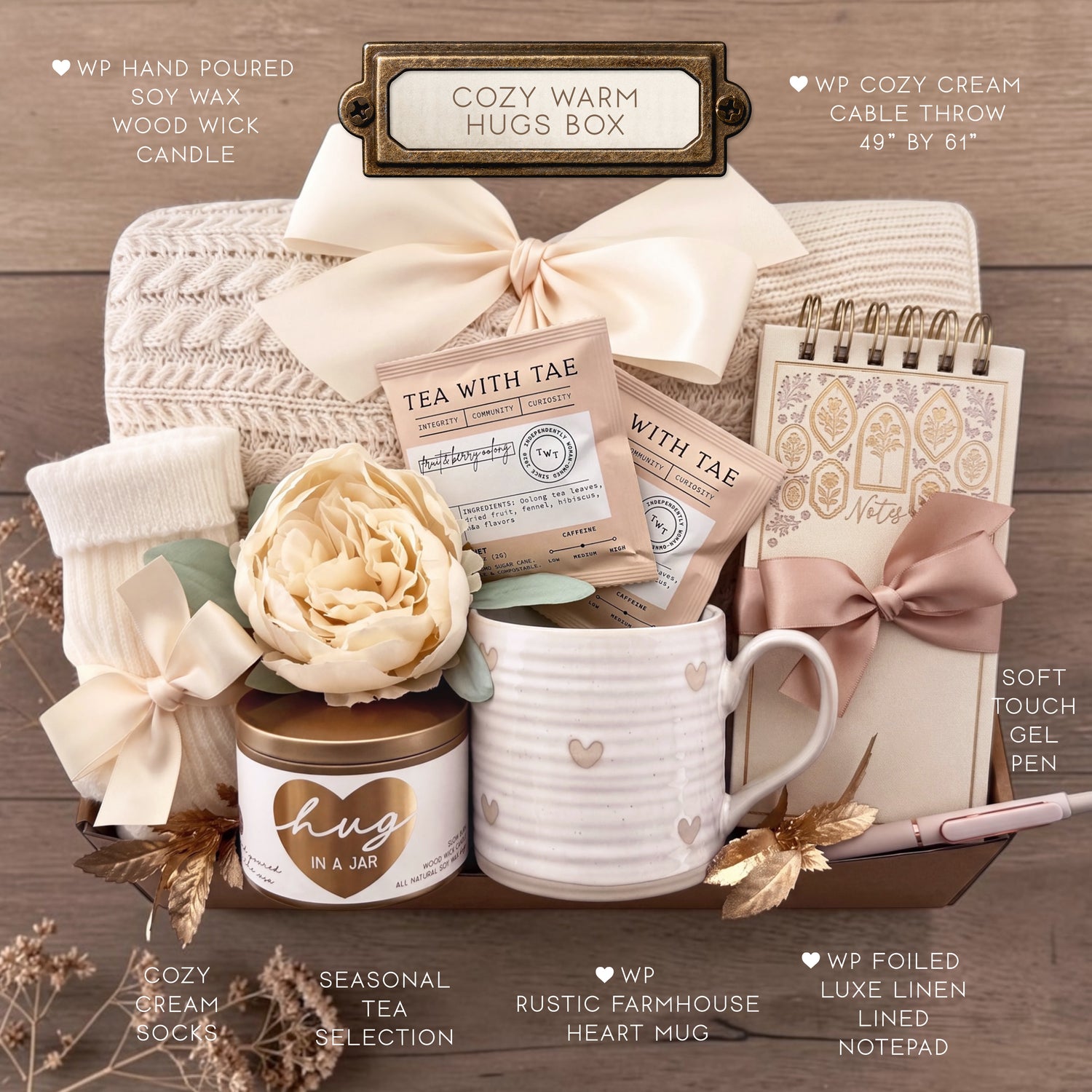 Cozy Warm Hugs Gift Box | Blanket, Mug & Self Care Care Package