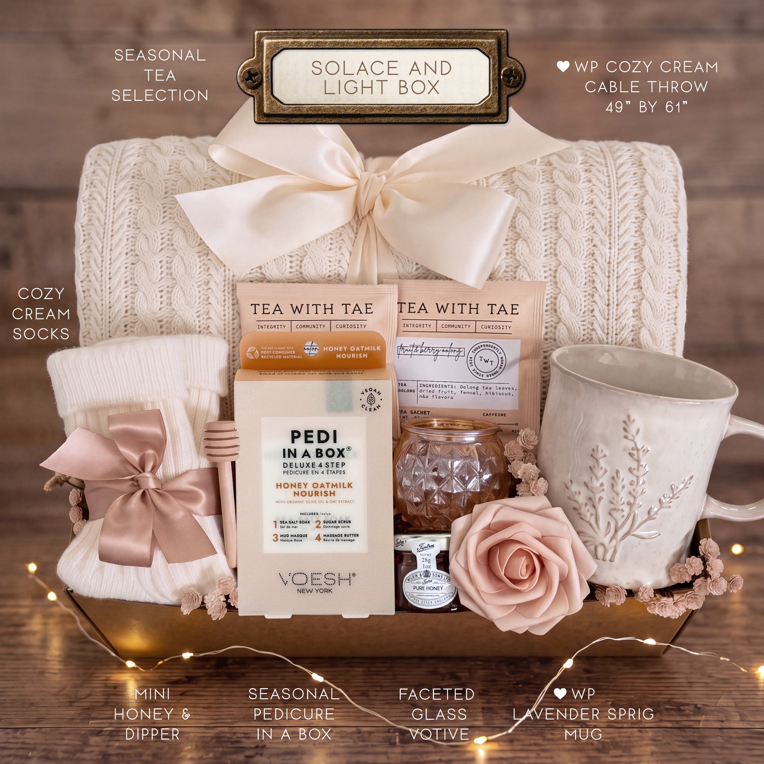 Solace and Light Gift Box | Comfort & Self Care Gift with Blanket