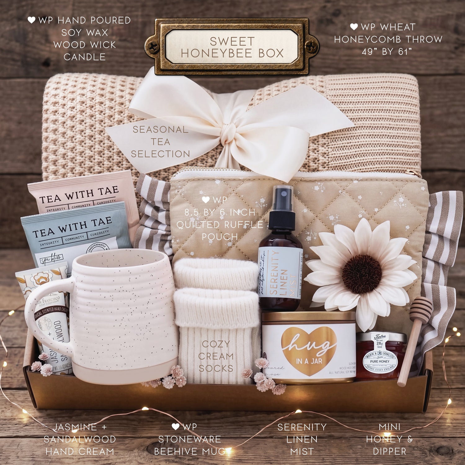 Sweet Honeybee Gift Box | Cozy Self Care Gift with Blanket & Mug