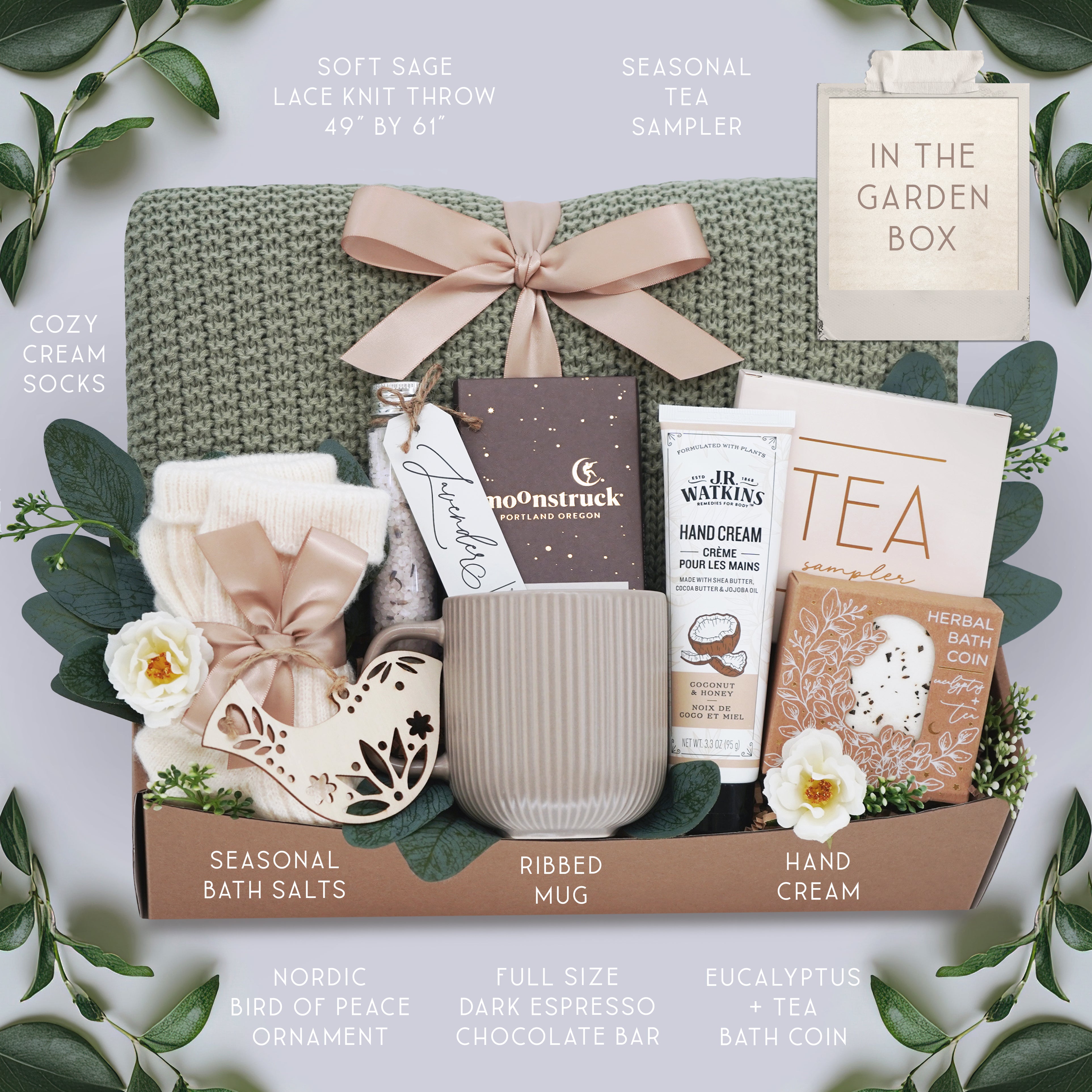 uteka　Spring in Bloom リース&ランチボックスセット In the Garden Blanket Spa Gift Box for Her | Wildflower Pop