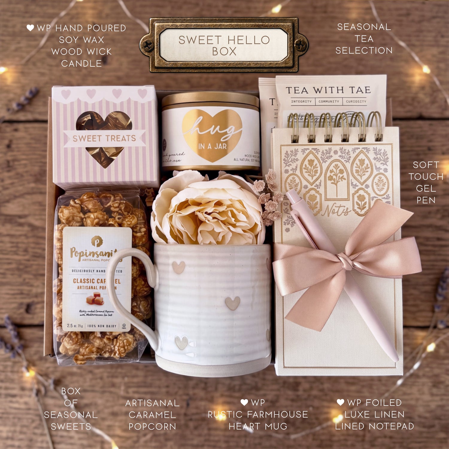 Sweet Hello Gift Box | Thinking of You Mug Gift Box with Candle & Tea