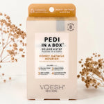 VOESH Pedi in a Box Honey Oatmilk Nourish kit on a white background.