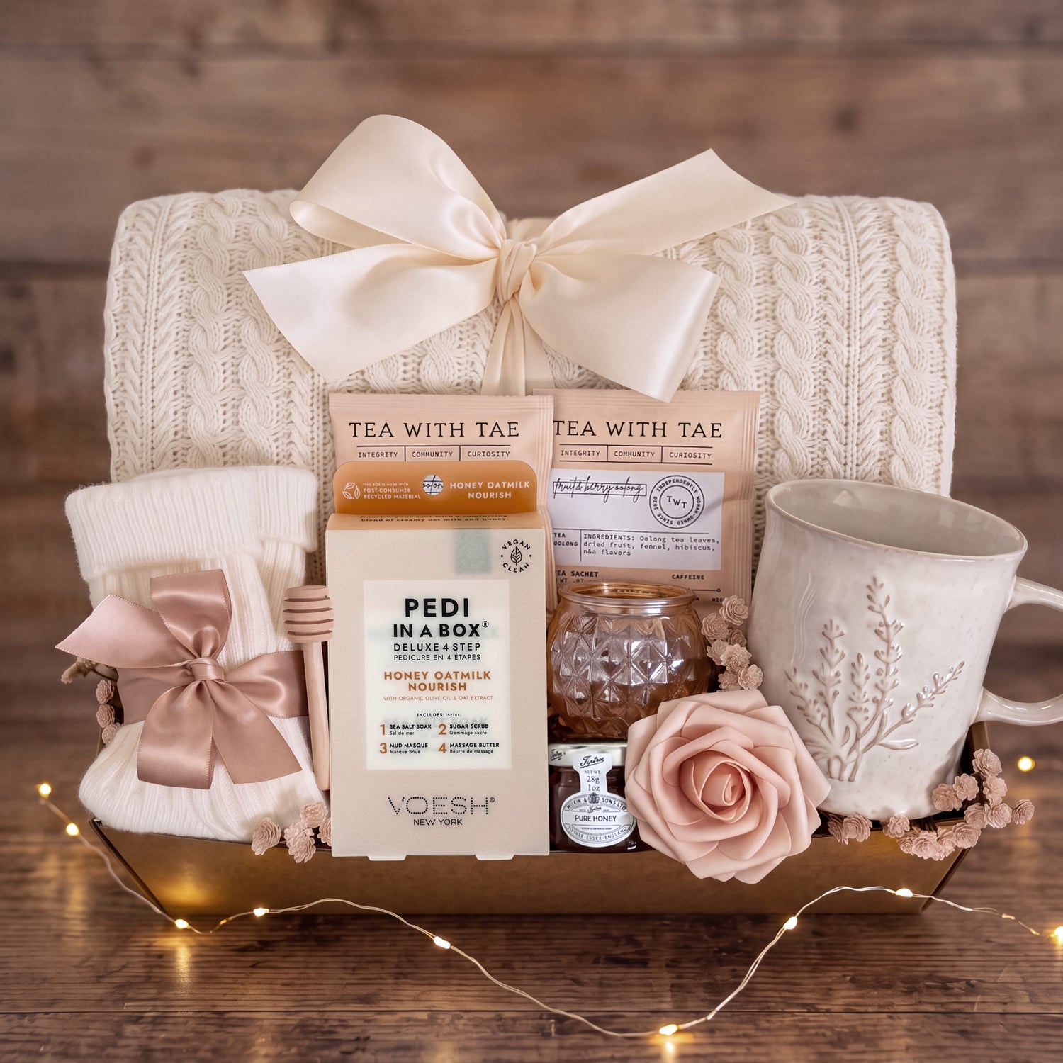 Solace and Light Gift Box | Comfort & Self Care Gift with Blanket