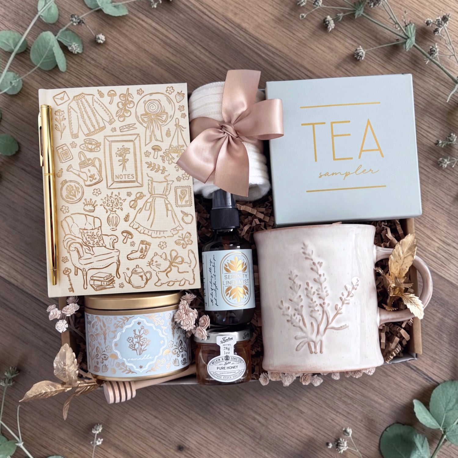 Quiet Reflections Gift Box | Lavender Mug, Tea & Self Care Gift