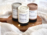 Tea with Tae tea tubes come with 5 tea bags. Flavors shown are apple cinnamon, fruit and berry oolong, and Bombay chai