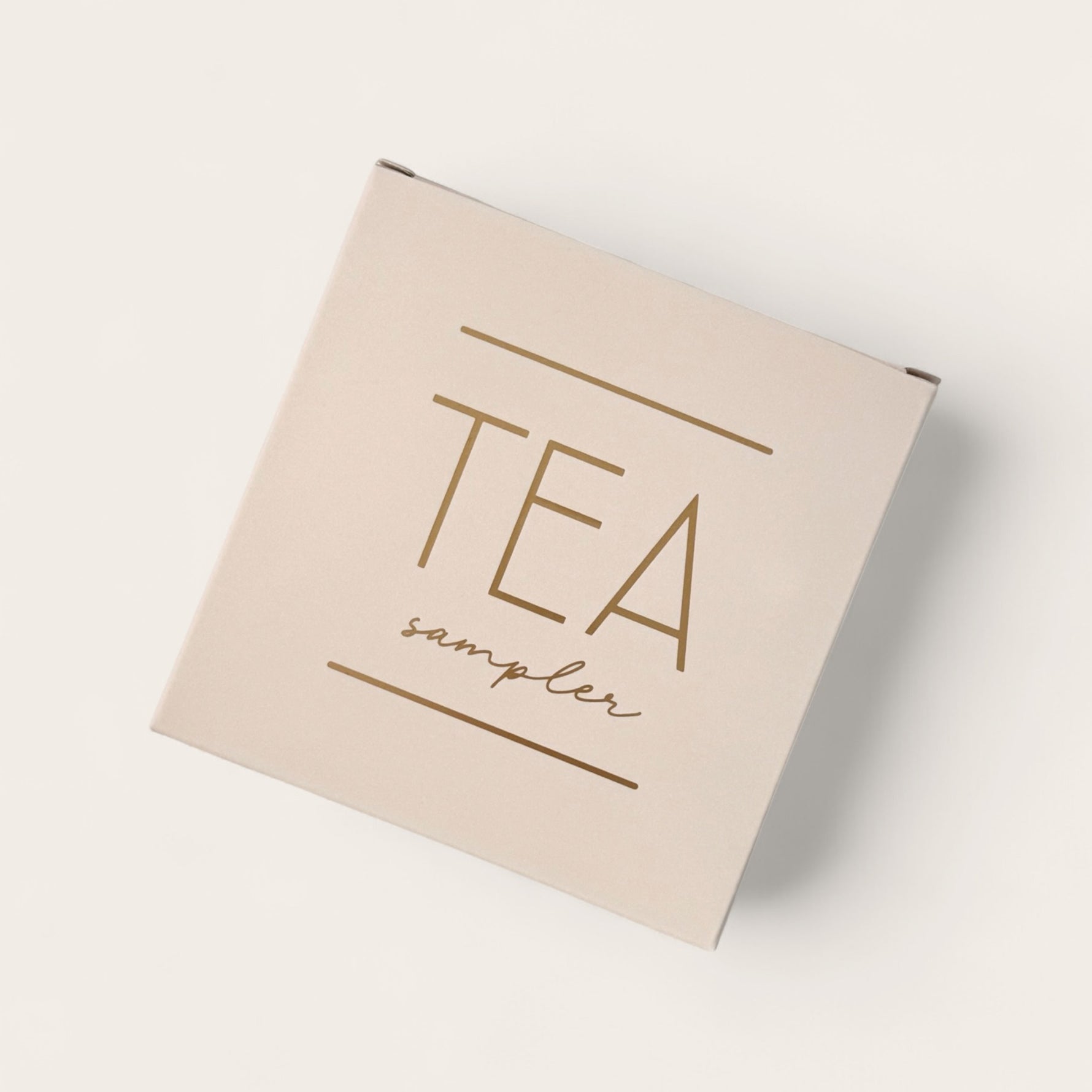 Tea sampler on a white background