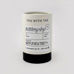Fruit & berry oolong tea tube on grey background