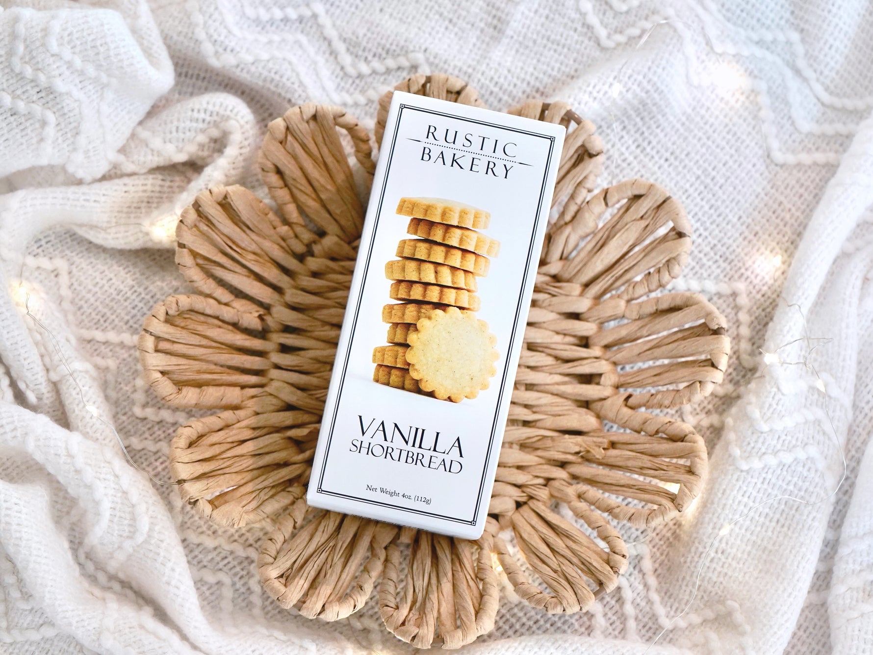 Rustic Bakery Vanilla Shortbread cookies 4oz